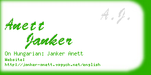anett janker business card
